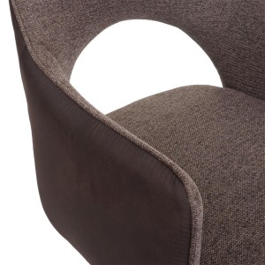 Silla de Confidente Giratoria ANNIE en Tela color Marrón