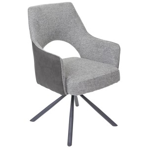 Silla de Confidente Giratoria ANNIE en Tela color Marrón