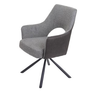 Silla de Confidente Giratoria ANNIE en Tela color Marrón
