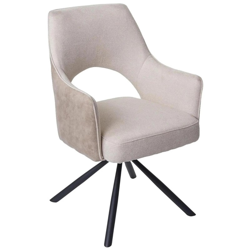Silla de Confidente Giratoria ANNIE en Tela color Marrón