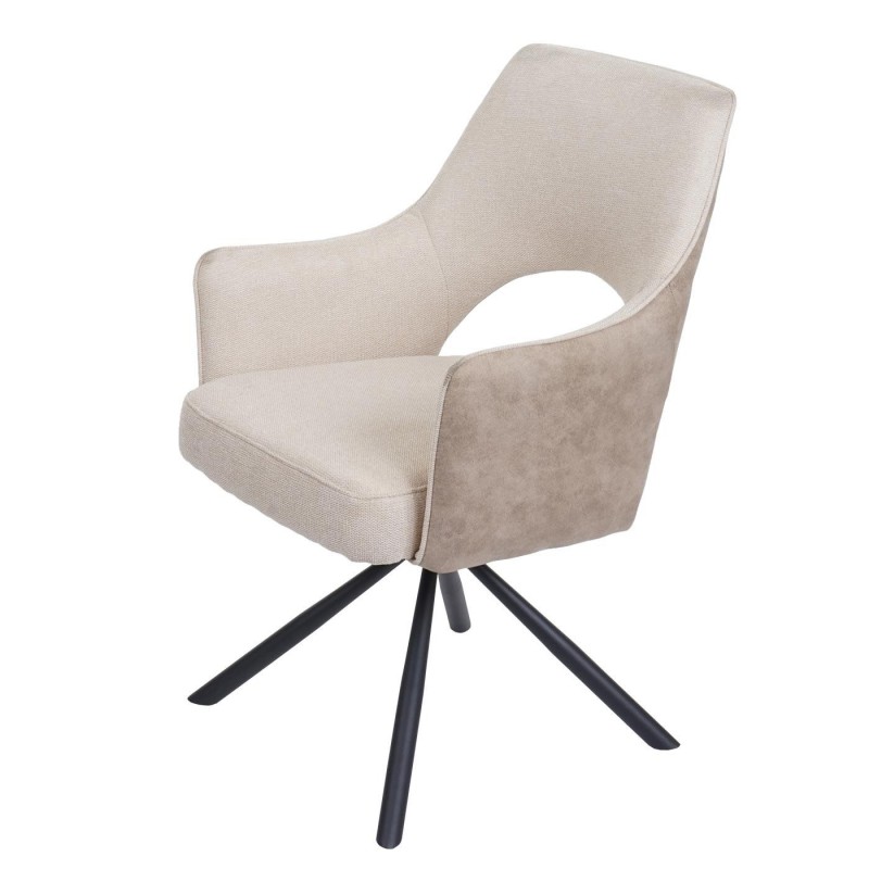 Silla de Confidente Giratoria ANNIE en Tela color Marrón