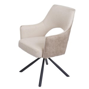 Silla de Confidente Giratoria ANNIE en Tela color Marrón