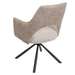 Silla de Confidente Giratoria ANNIE en Tela color Marrón