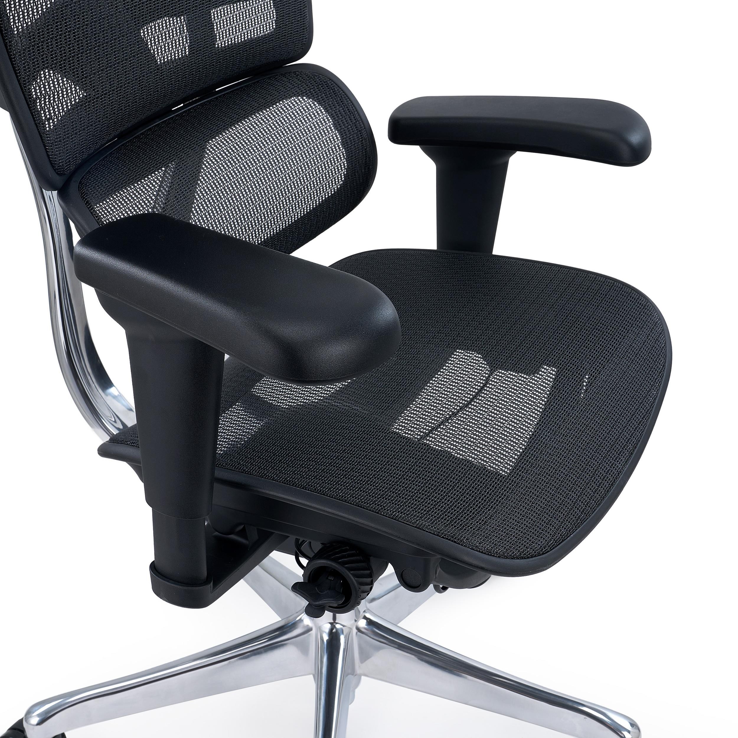 Silla Ergonómica ERGOULTRA, 100% Ajustable, Máximas Prestaciones, Excelente Calidad, En Malla Negra
