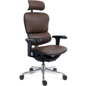 Sillas Ergonómica ERGOULTRA, Máximos Ajustes, En Piel Negra