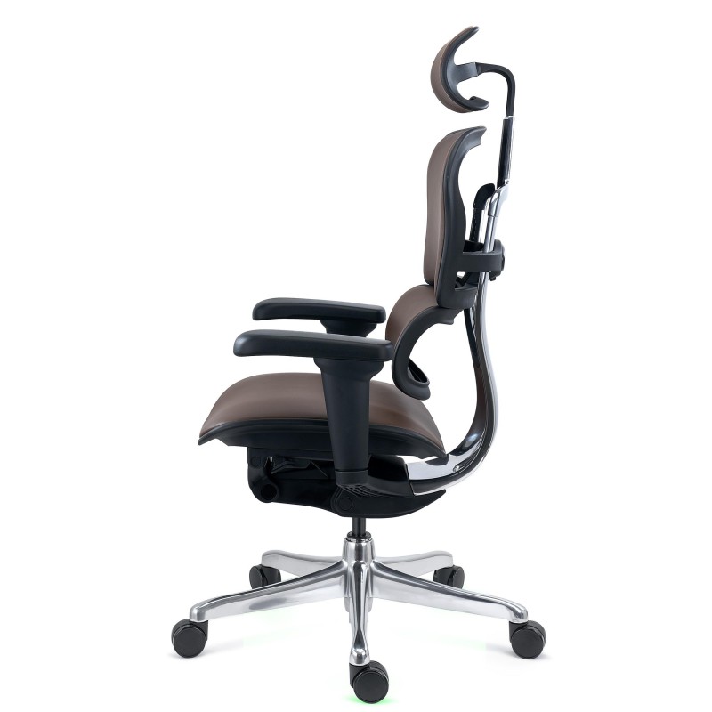 Sillas Ergonómica ERGOULTRA, Máximos Ajustes, En Piel Negra
