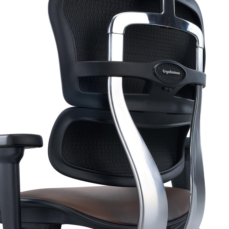 Sillas Ergonómica ERGOULTRA, Máximos Ajustes, En Piel Negra
