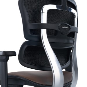 Sillas Ergonómica ERGOULTRA, Máximos Ajustes, En Piel Negra