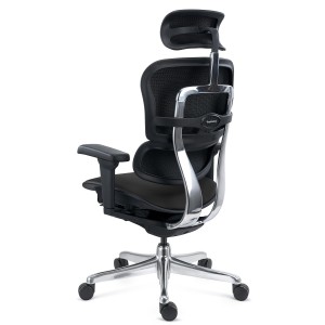 Sillas Ergonómica ERGOULTRA, Máximos Ajustes, En Piel Negra