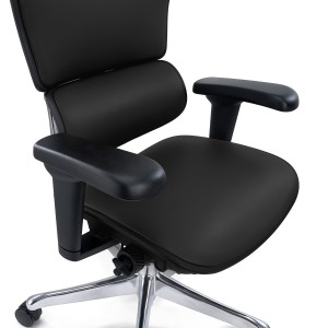 Sillas Ergonómica ERGOULTRA, Máximos Ajustes, En Piel Negra