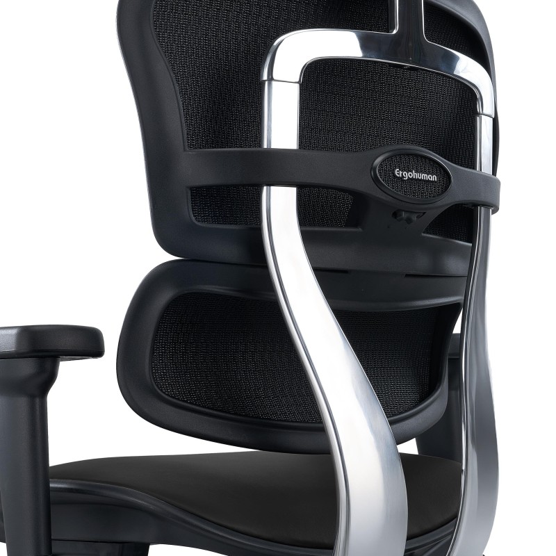 Sillas Ergonómica ERGOULTRA, Máximos Ajustes, En Piel Negra