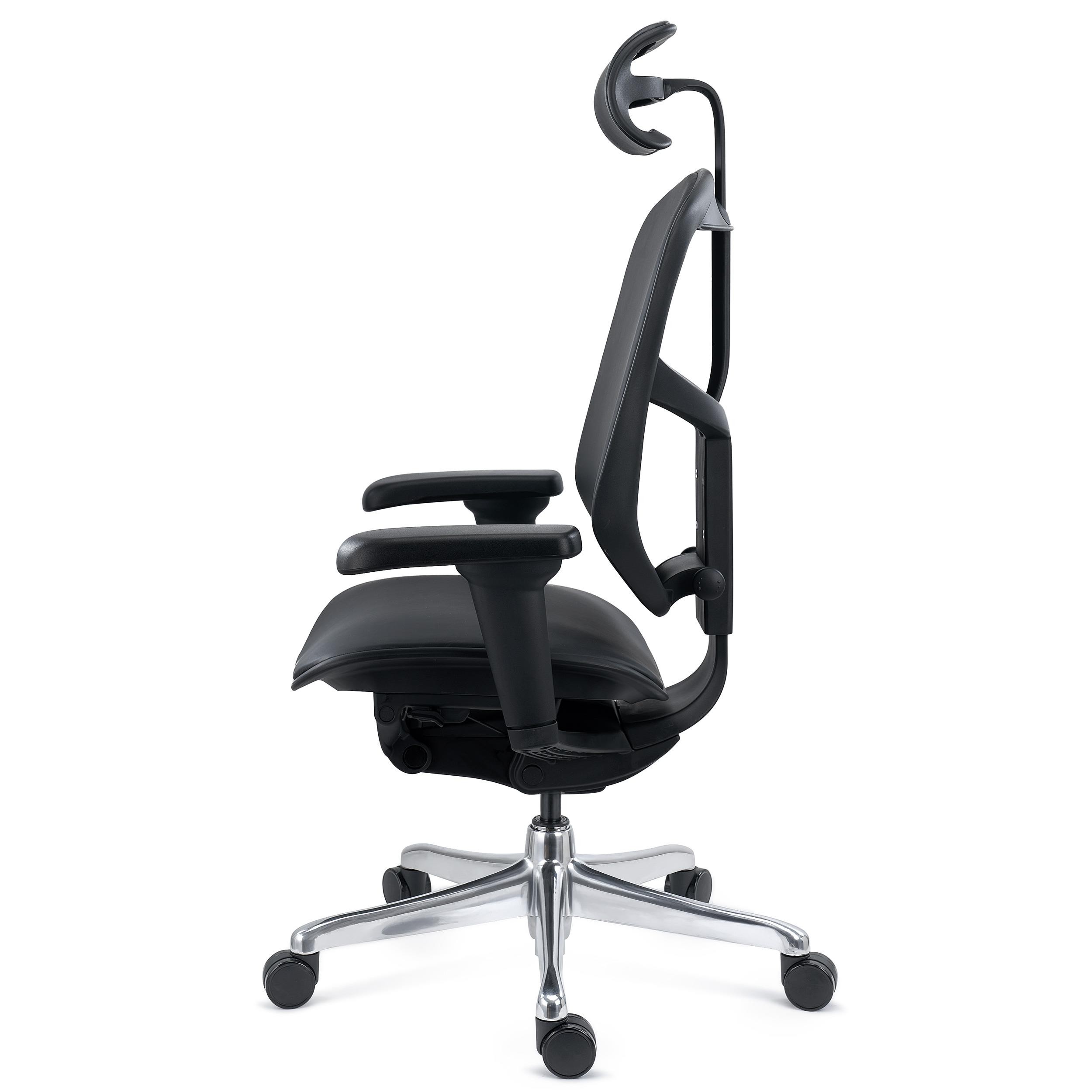 Silla Ergonómica ENJOY, Totalmente Ajustable, Calidad Profesional, Exclusivo Diseño, En Piel Negra