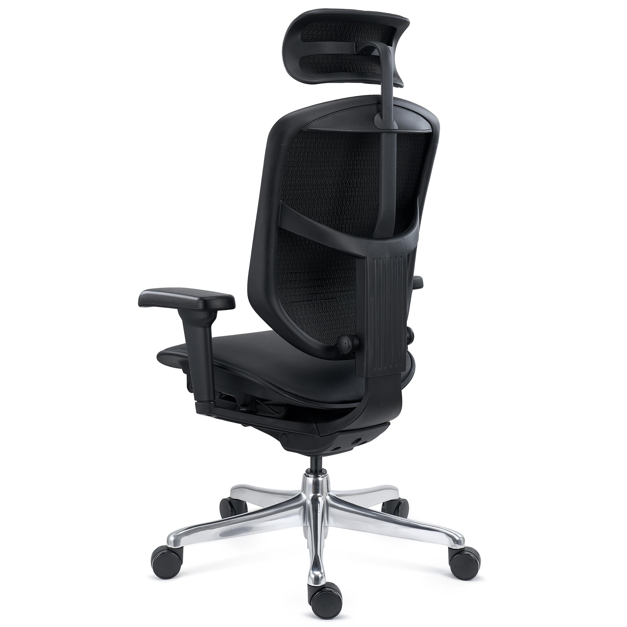 Silla Ergonómica ENJOY, Totalmente Ajustable, Calidad Profesional, Exclusivo Diseño, En Piel Negra