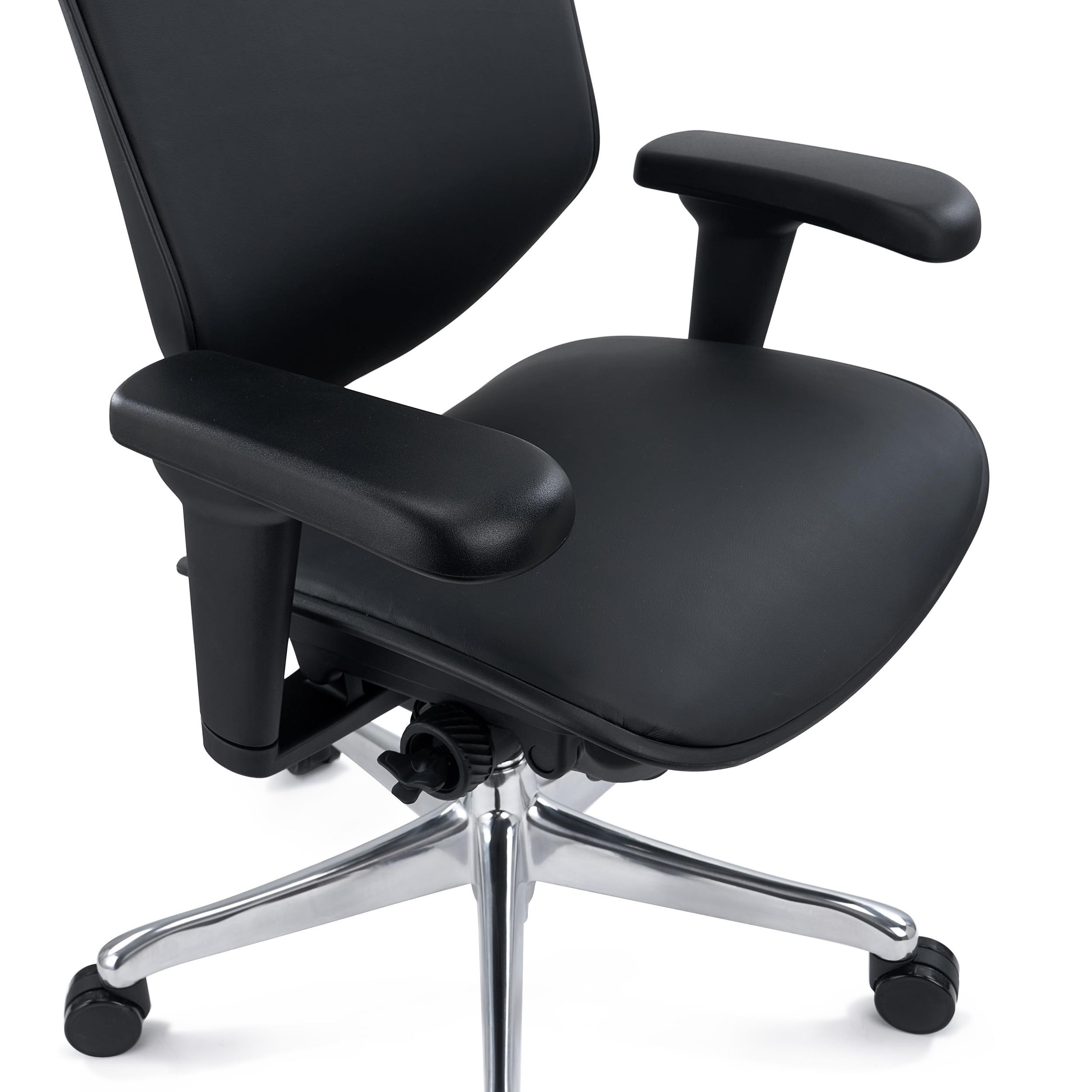 Silla Ergonómica ENJOY, Totalmente Ajustable, Calidad Profesional, Exclusivo Diseño, En Piel Negra