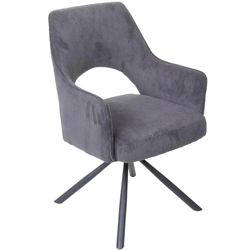 Silla de Confidente Giratoria ANNIE en Pana color Gris