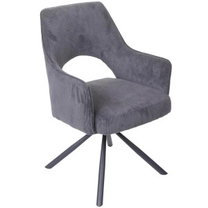 Silla de Confidente Giratoria ANNIE en Pana color Gris