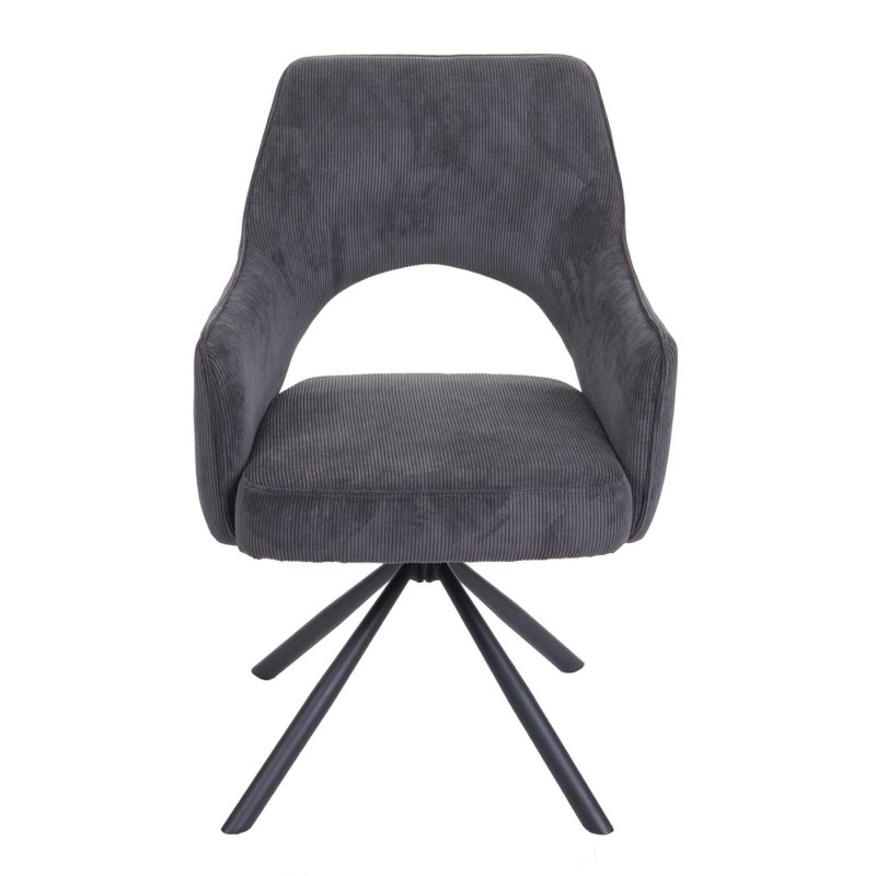 Silla de Confidente Giratoria ANNIE en Pana color Gris