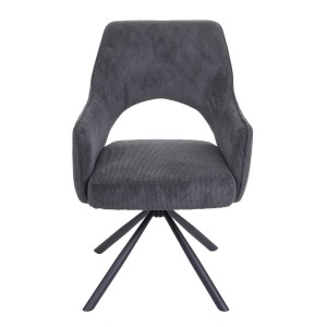 Silla de Confidente Giratoria ANNIE en Pana color Gris