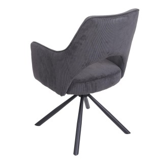 Silla de Confidente Giratoria ANNIE en Pana color Gris 2