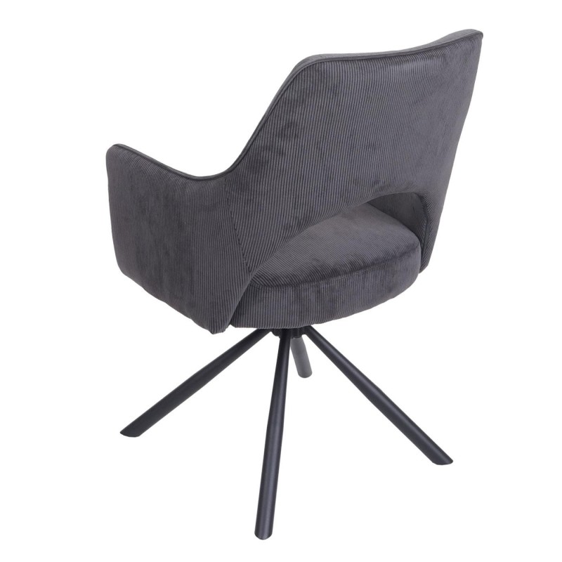 Silla de Confidente Giratoria ANNIE en Pana color Gris