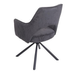 Silla de Confidente Giratoria ANNIE en Pana color Gris