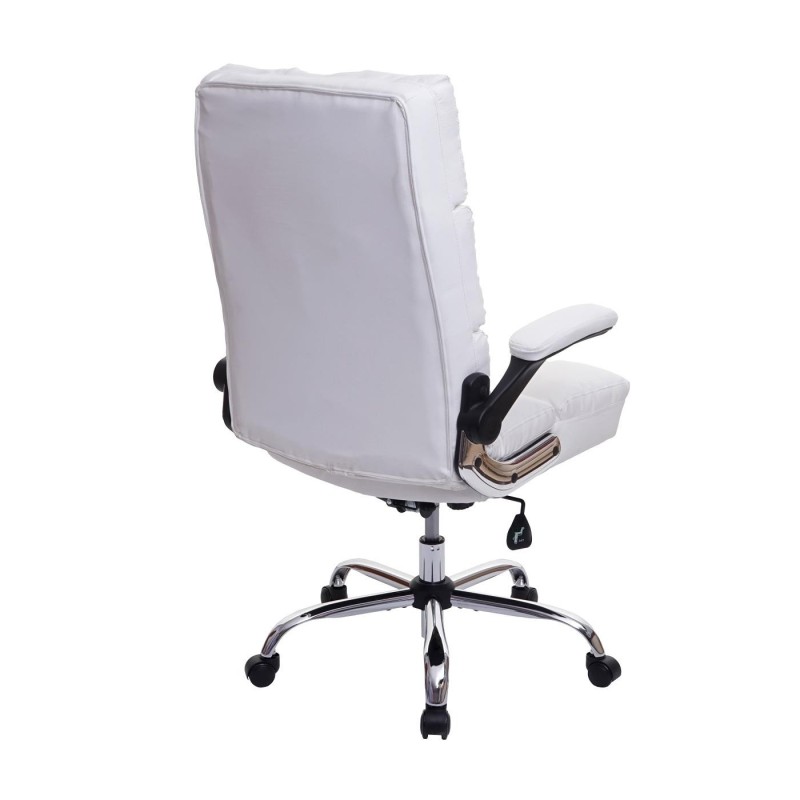 Sillón de oficina ALEXANDER, Brazos Abatibles, Mecanismo Basculante, en Piel color Negro
