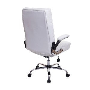 Sillón de oficina ALEXANDER, Brazos Abatibles, Mecanismo Basculante, en Piel color Negro