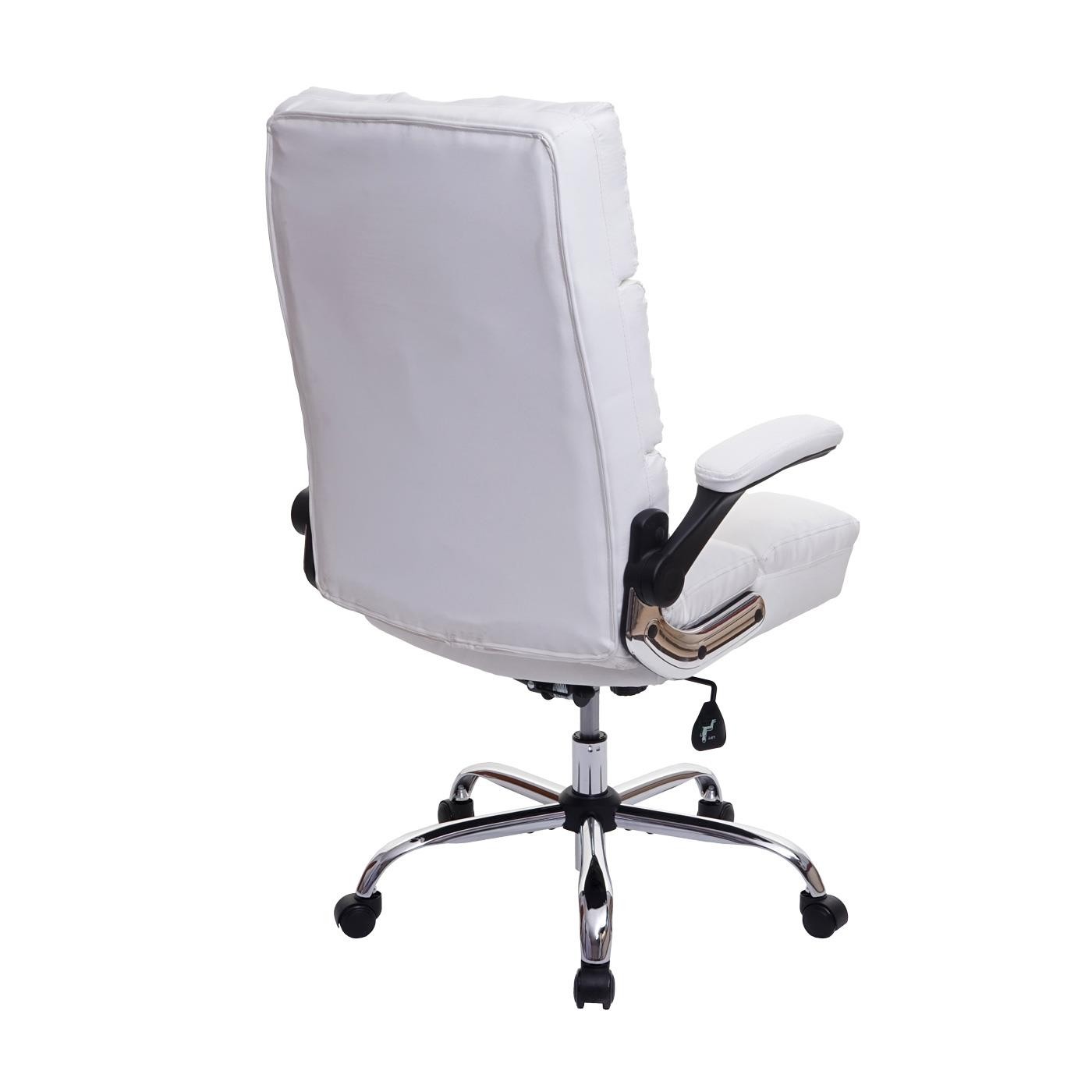 Sillón de oficina ALEXANDER, Gran Acolchado, Brazos Abatibles, En Piel color Negro