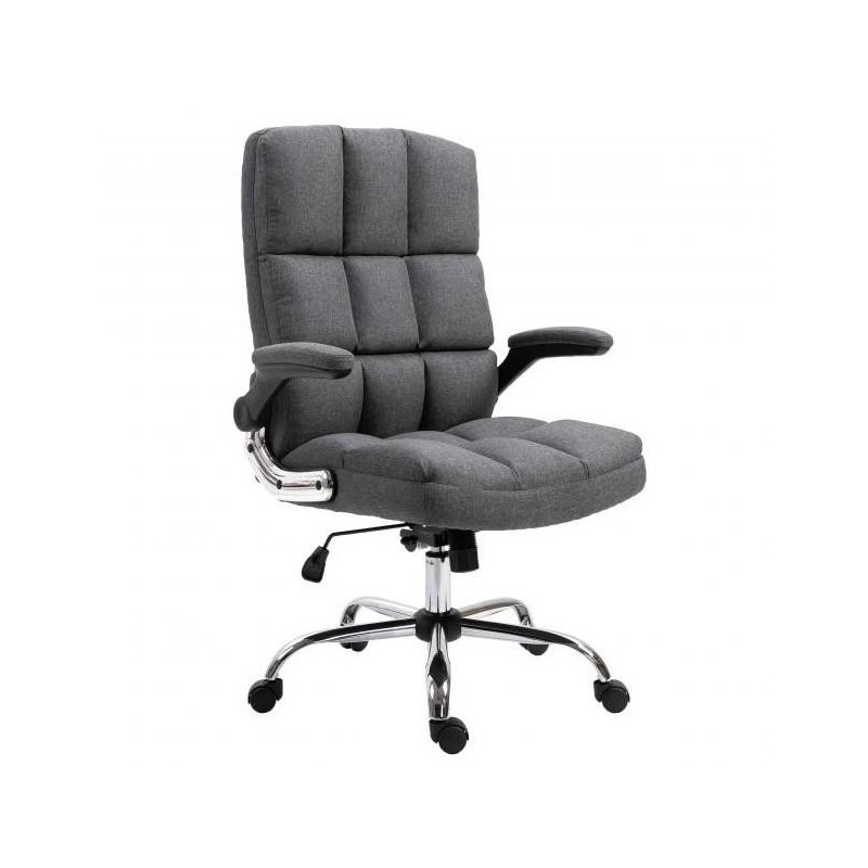 Sillón de oficina ALEXANDER, Brazos Abatibles, Mecanismo Basculante, en Tela color Crema