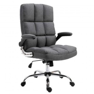 Sillón de oficina ALEXANDER, Brazos Abatibles, Mecanismo Basculante, en Tela color Crema