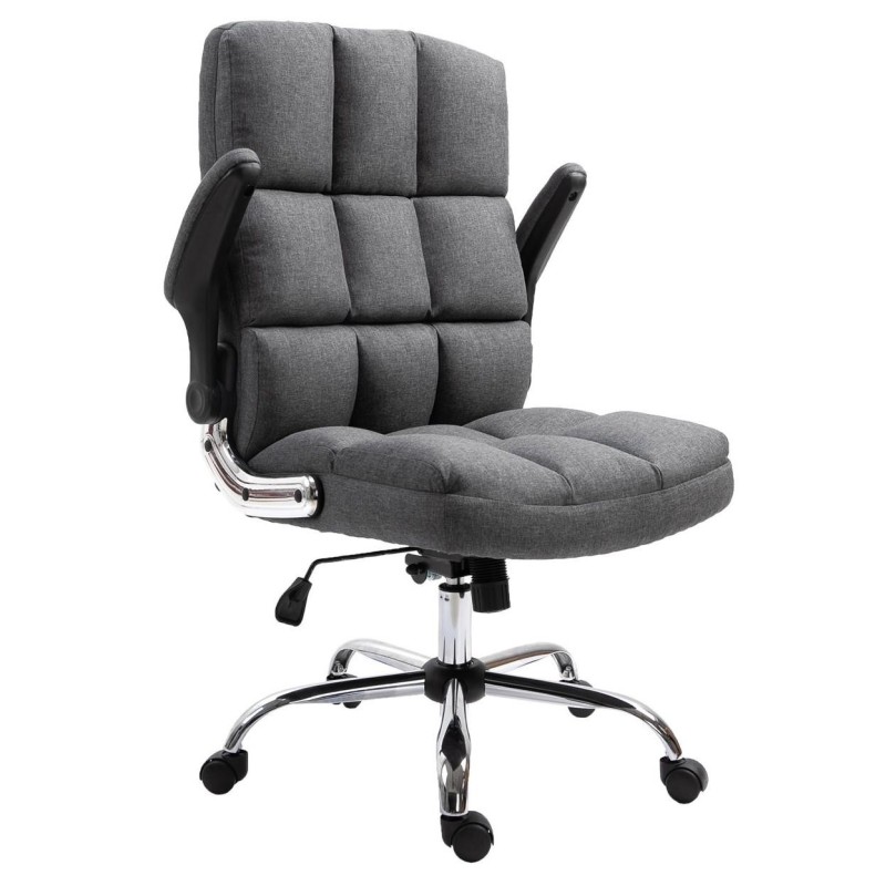 Sillón de oficina ALEXANDER, Brazos Abatibles, Mecanismo Basculante, en Tela color Crema