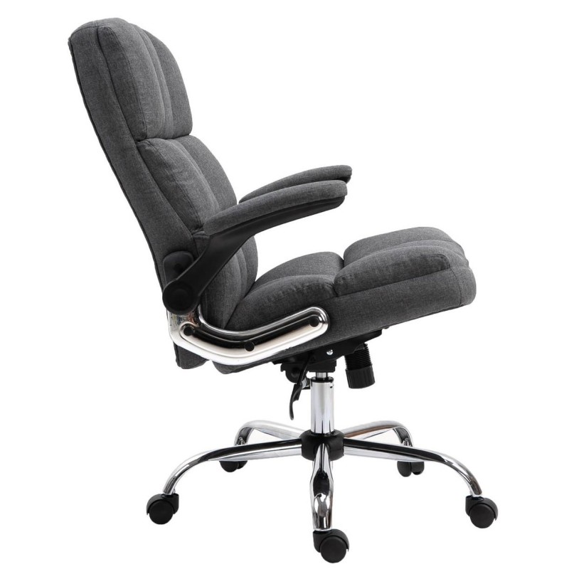 Sillón de oficina ALEXANDER, Brazos Abatibles, Mecanismo Basculante, en Tela color Crema
