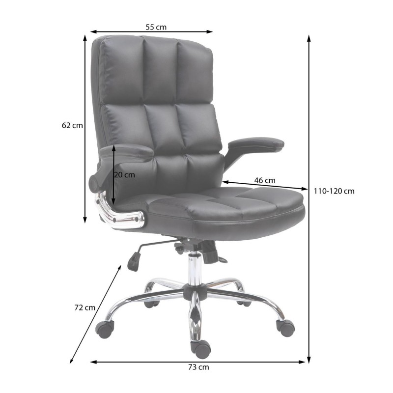 Sillón de oficina ALEXANDER, Brazos Abatibles, Mecanismo Basculante, en Tela color Crema