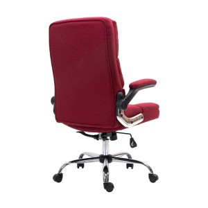 Sillón de oficina ALEXANDER, Brazos Abatibles, Mecanismo Basculante, en Tela color Crema