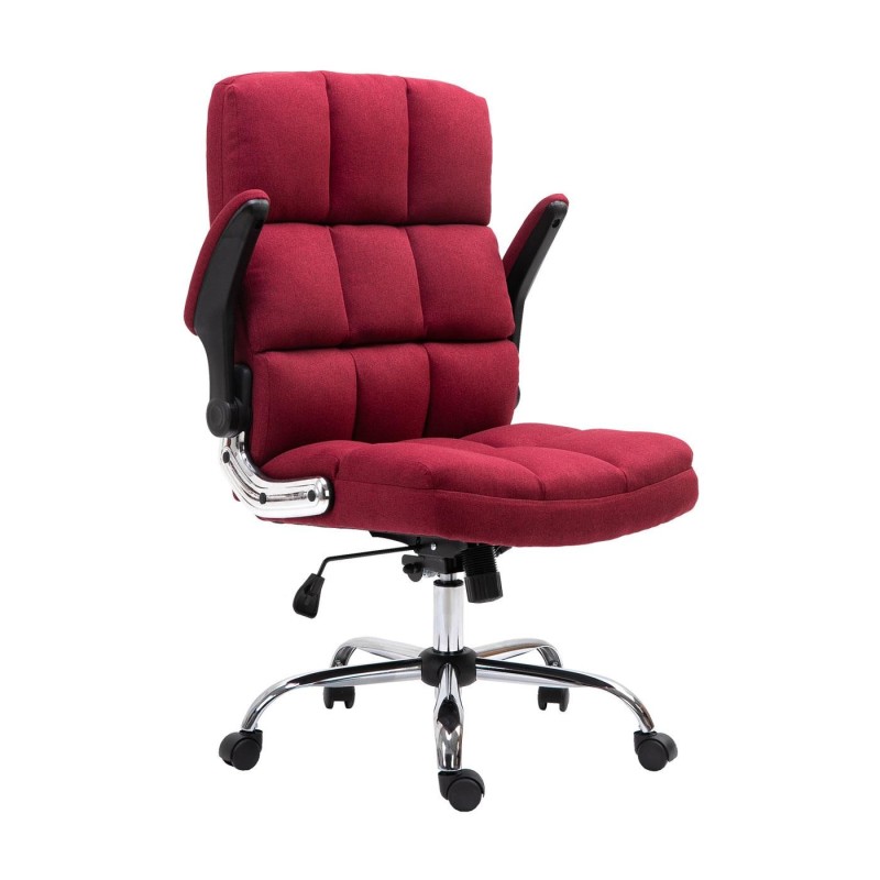 Sillón de oficina ALEXANDER, Brazos Abatibles, Mecanismo Basculante, en Tela color Crema