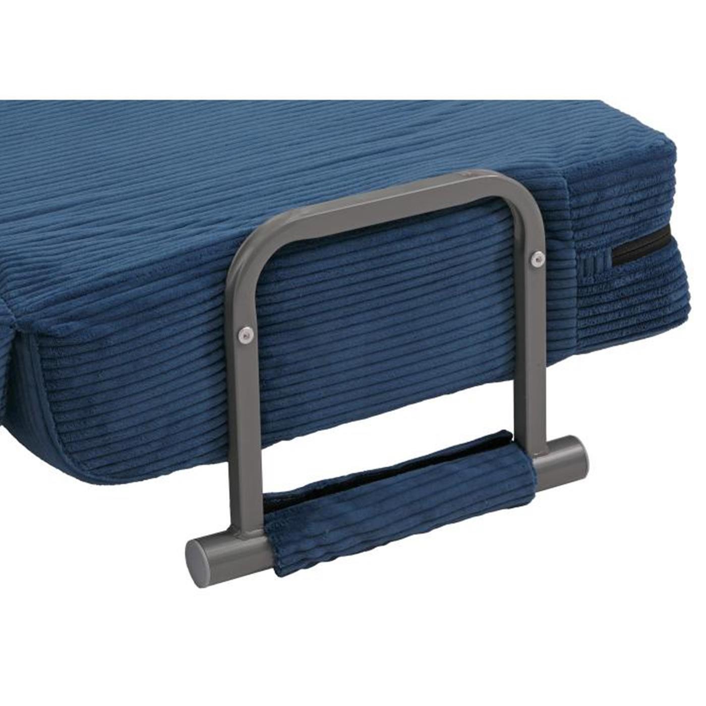 Sofá LESLY, 2 plazas, Convertible en Cama, en Tela color Azul