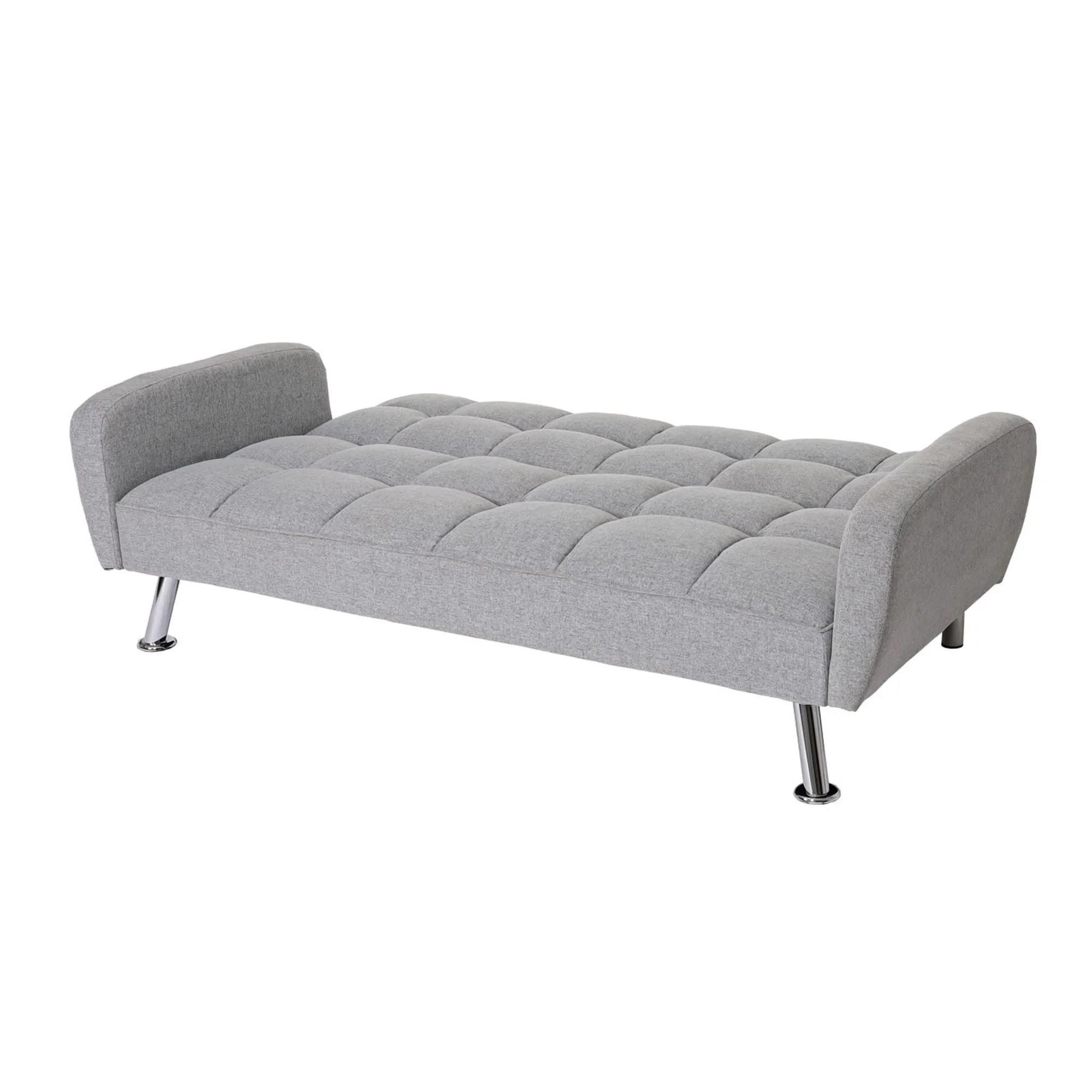 Sofá ERMES, Diseño Moderno y Sofisticado, Convertible en Cama, en Terciopelo color Negro