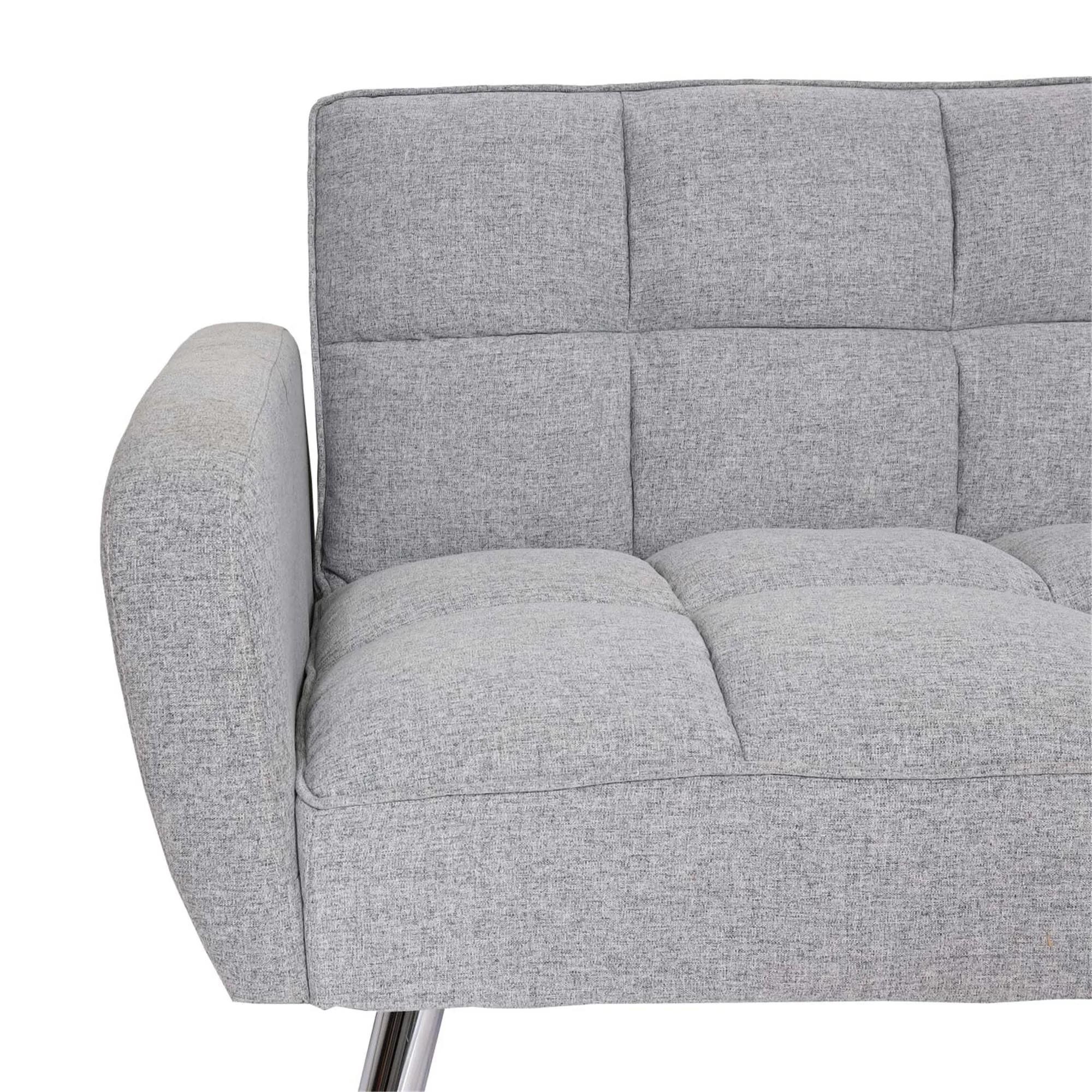 Sofá ERMES, Diseño Moderno y Sofisticado, Convertible en Cama, en Terciopelo color Negro