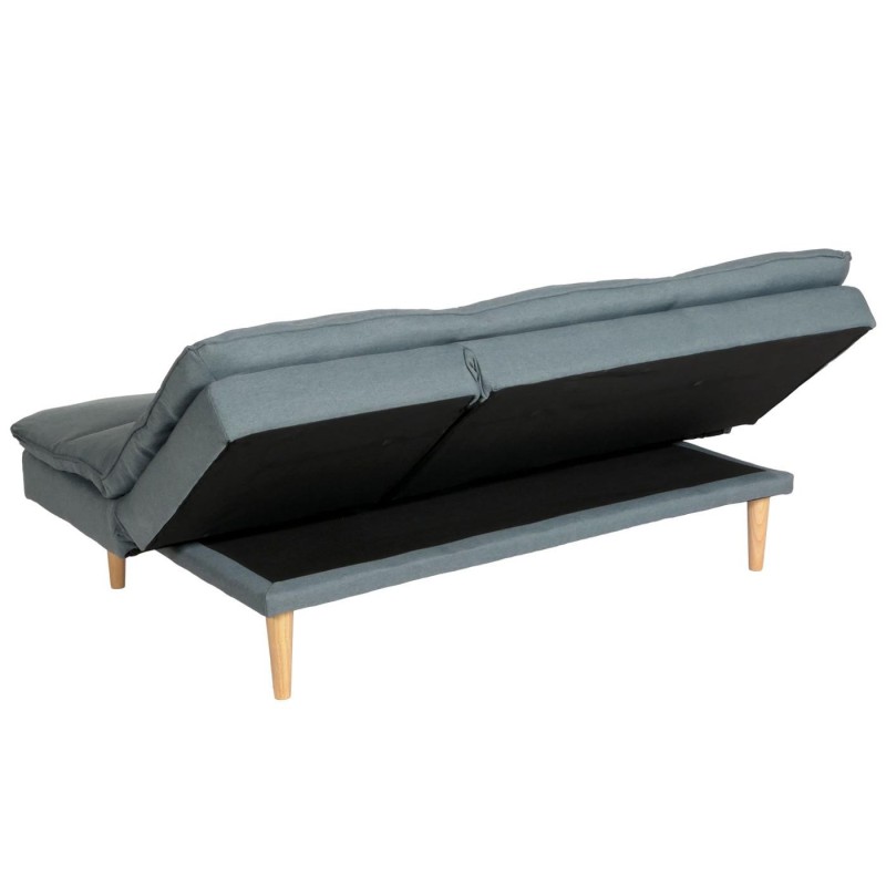 Sofá MENDIX, Convertible en Cama, en Tela color Gris Oscuro