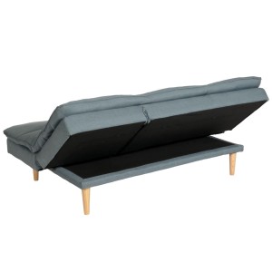 Sofá MENDIX, Convertible en Cama, en Tela color Gris Oscuro