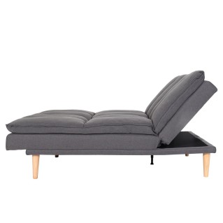 Sofá MENDIX, Convertible en Cama, en Tela color Gris Oscuro 2