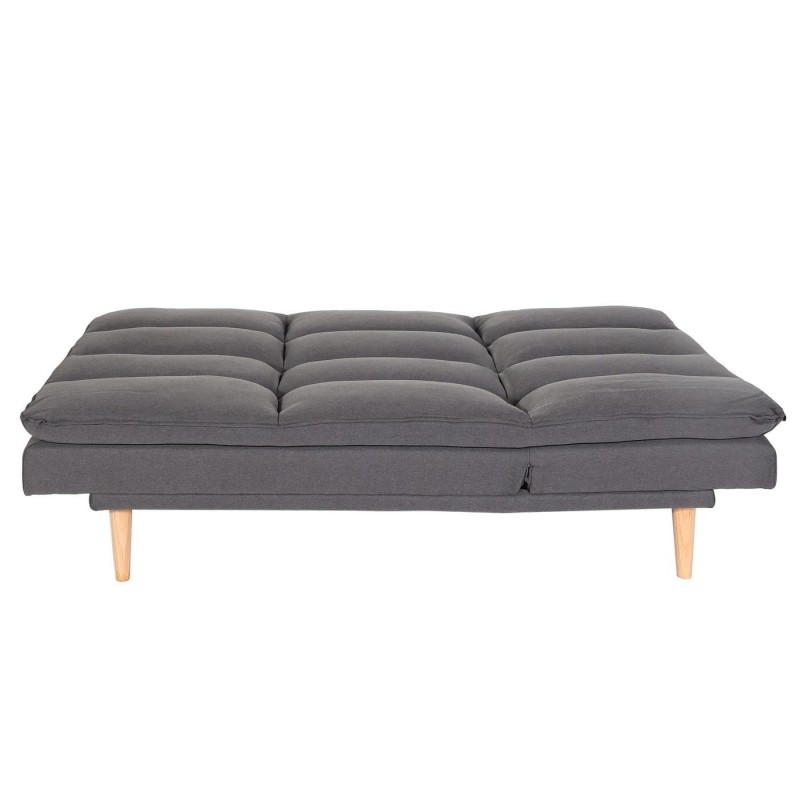 Sofá MENDIX, Convertible en Cama, en Tela color Gris Oscuro