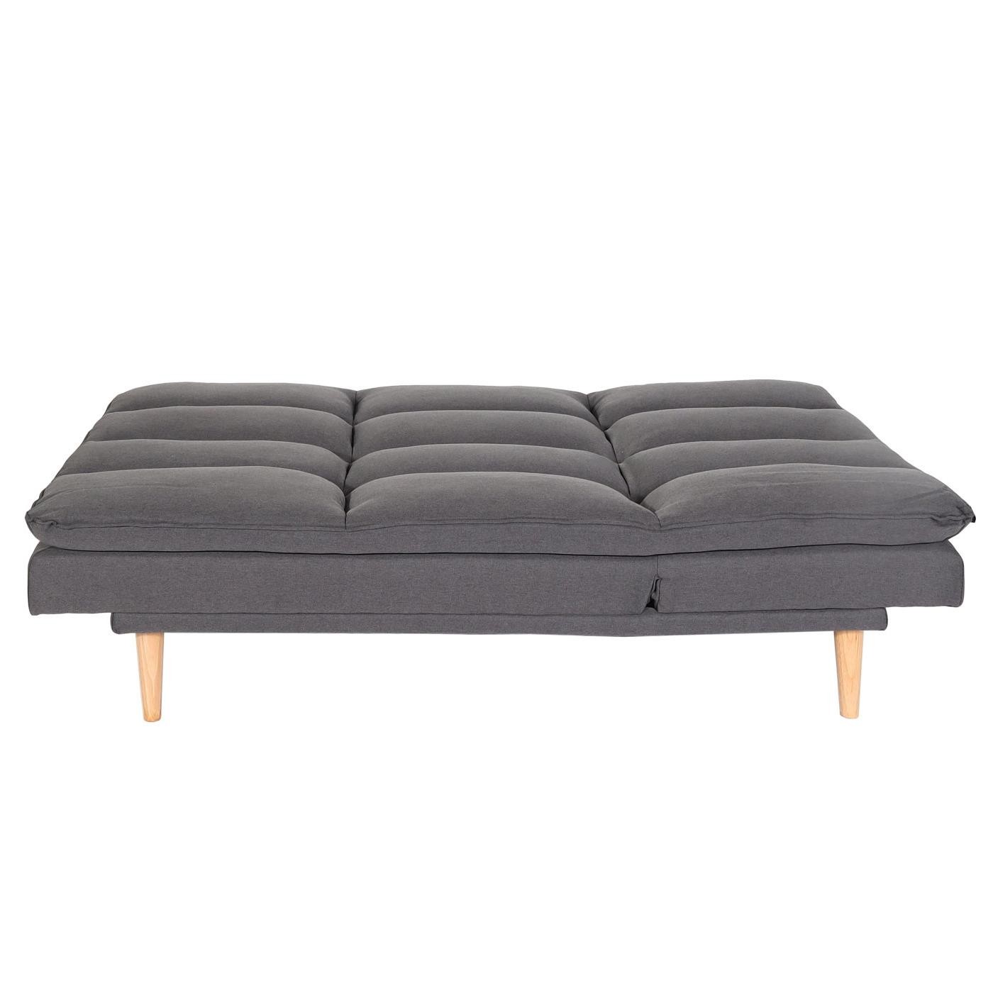 Sofá MENDIX, Diseño Moderno, Convertible en Cama, en Tela color Gris Oscuro