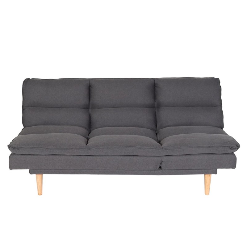 Sofá MENDIX, Convertible en Cama, en Tela color Gris Oscuro