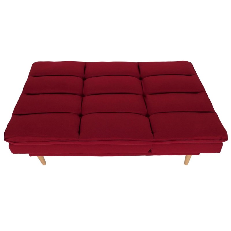 Sofá MENDIX, Convertible en Cama, en Tela color Gris Oscuro