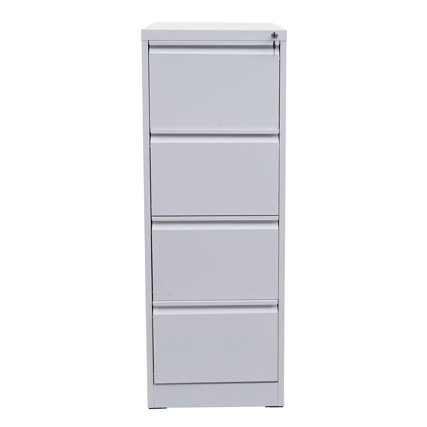 Archivador GIBERT, 4 cajones, 132x62x46 cm, en Acero color Blanco