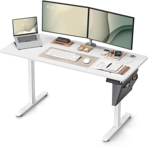 Mesa Elevable COHEN, 140x60x72-120 cm, Blanco