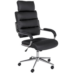 Silla de Oficina SALEM, comodidad y diseño original, en Piel, Color Negro