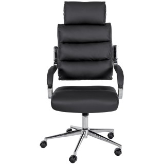 Silla de Oficina SALEM, comodidad y diseño original, en Piel, Color Negro 2