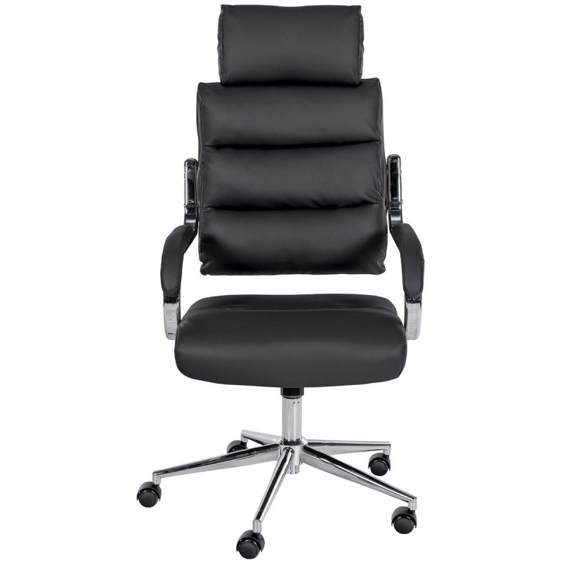 Silla de Oficina SALEM, comodidad y diseño original, en Piel, Color Negro